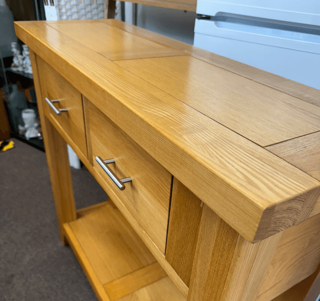Solid Oak Console/ Hall Table