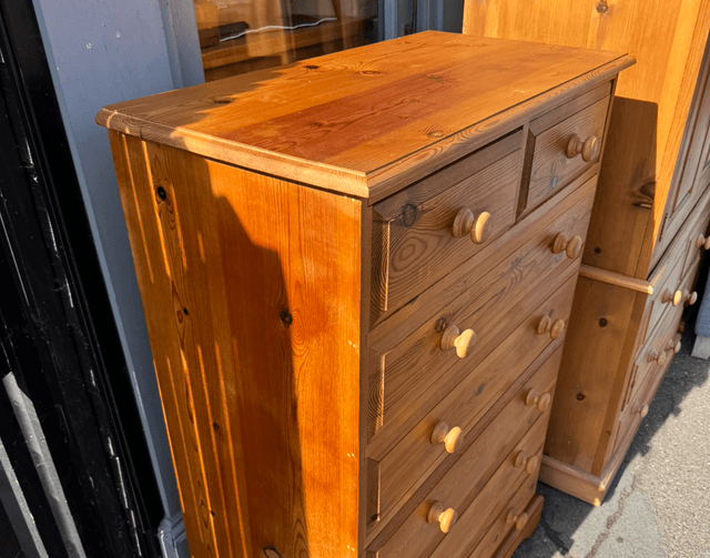 Large Solid Pine Chest Of Drawers