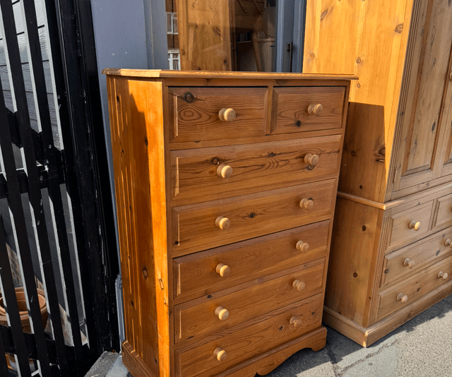 Large Solid Pine Chest Of Drawers