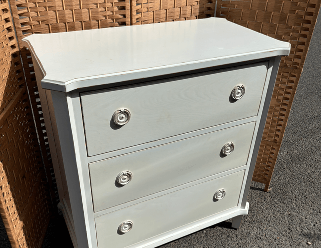 White Painted French Style Chest Of Drawers