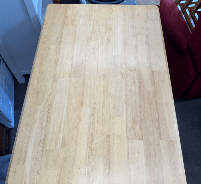 Modern Dining Table With Grey Legs And Light Wood Top
