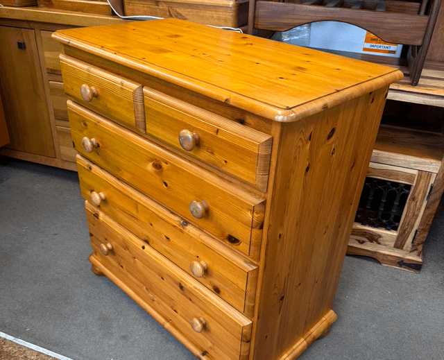Solid Pine Chest Of Drawers