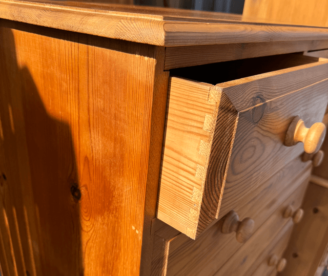 Large Solid Pine Chest Of Drawers