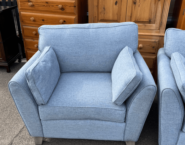 Modern Blue Fabric Sofa