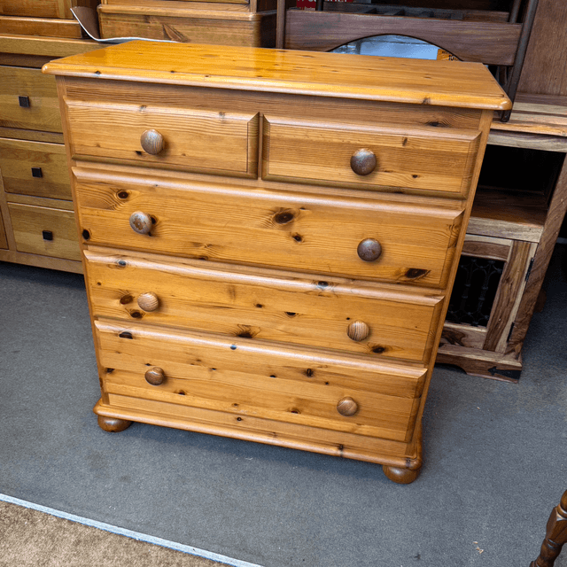 Solid Pine Chest Of Drawers