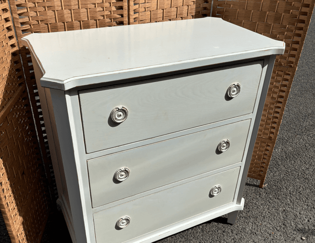 White Painted French Style Chest Of Drawers
