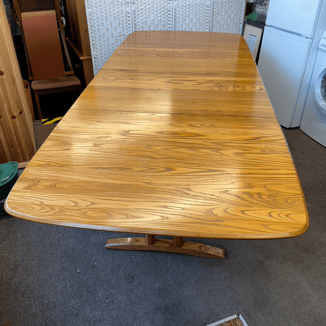 Vintage Blonde Ercol Extendable Dining Table With 3 Leafs